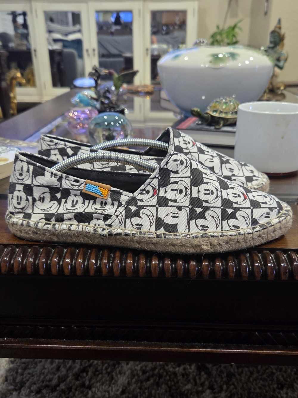 Disney Black & White Mickey Canvas Espadrilles